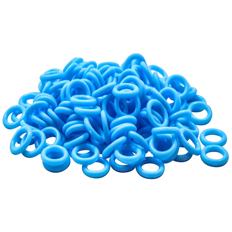 ThreeBulls 120Pcs Clear Rubber O-Ring Keyboard, O-Rings Keycaps, Switch Dampeners Keycap, for Cherry MX Key Switch Keyboards Dampers,Blue - Image 1